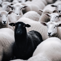schwarze und weiße Schafe